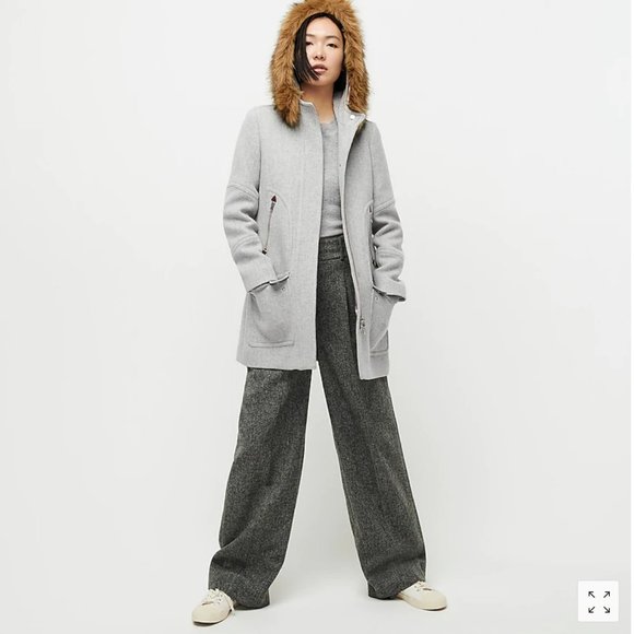 J.Crew Chateau parka in Italian stadium-cloth wool-FROSTED LILAC/purple-00-NWT - Picture 5 of 5